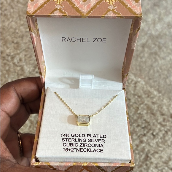 Rachel Zoe Jewelry - Rachel Zoe Gold and Silver Necklace with Cubic Zirconia